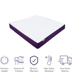 "Image: Orthopedic Memory Foam Mattress with HR Foam - Optimal Support and Comfort for a Restful Night's Sleep